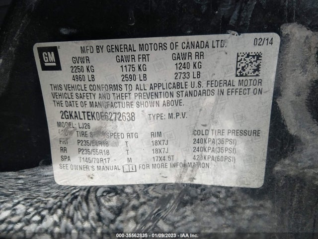 GMC Terrain 2014 2GKALTEK0E6272638 Image 10