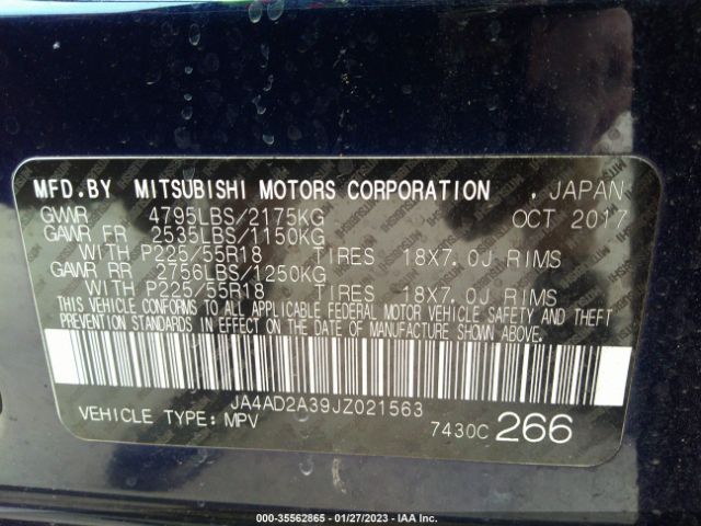 JA4AD2A39JZ021563 Mitsubishi Outlander Es