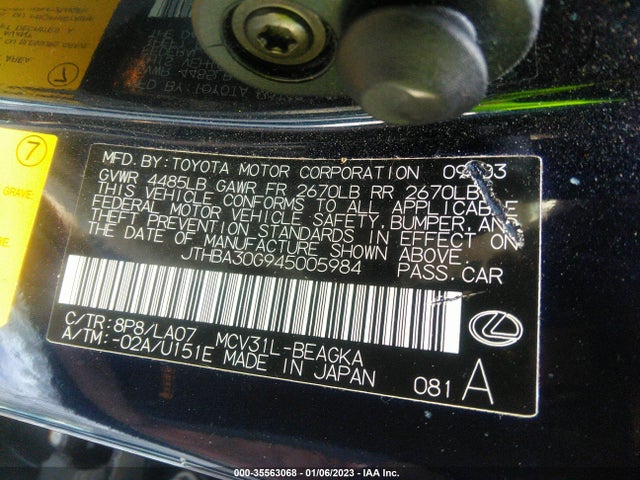 Lexus ES 330 2004 JTHBA30G945005984 Image 10