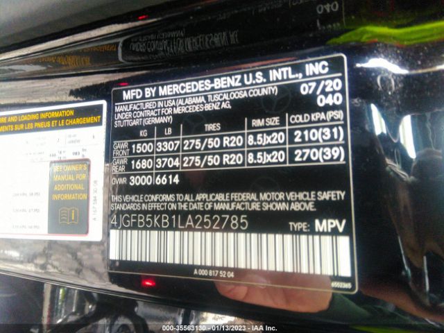 4JGFB5KB1LA252785 Mercedes-Benz Gle Gle 450