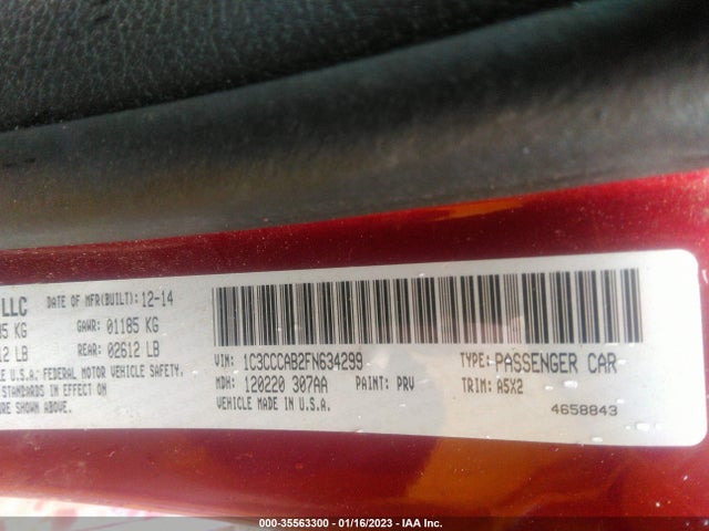 Chrysler 200 Limited 2015 1C3CCCAB2FN634299 Image 9