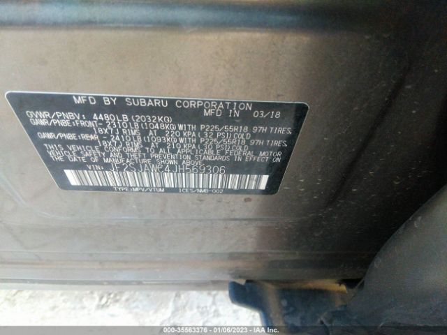 JF2SJAWC4JH569306 Subaru Forester Touring