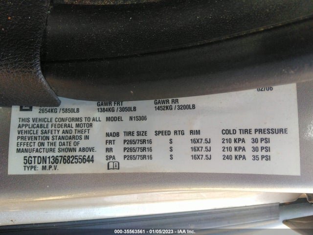 5GTDN136768255644 Hummer H3