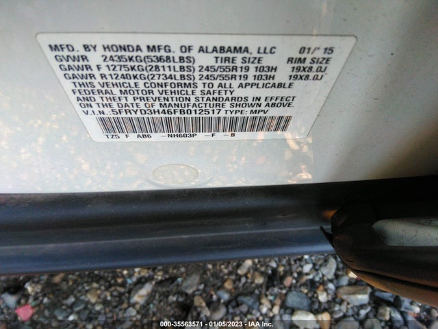 2015 Acura MDX, VIN: 5FRYD3H46FB012517