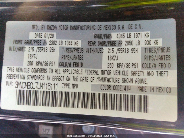 2020 Mazda CX-30, VIN: 3MVDMBCL7LM116111