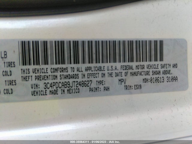 Dodge JOURNEY SE 2018 3C4PDCAB9JT248627 Image 9