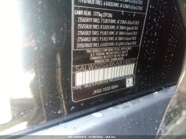 SALWV2SV4KA814822 Land Rover Range Rover Sport Hse Dynamic