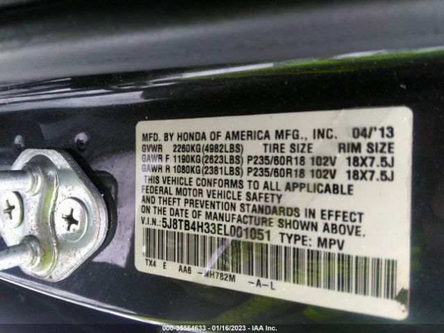 5J8TB4H33EL001051 Acura RDX