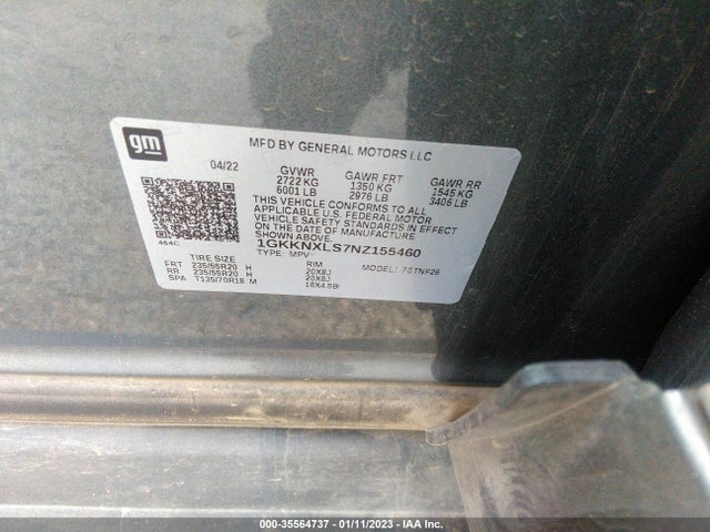 GMC Acadia Denali 2022 1GKKNXLS7NZ155460 Image 11