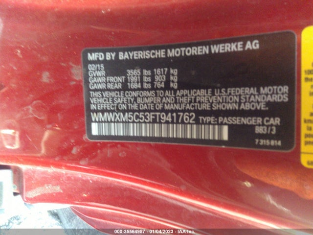 WMWXM5C53FT941762 Mini COOPER HARDTOP