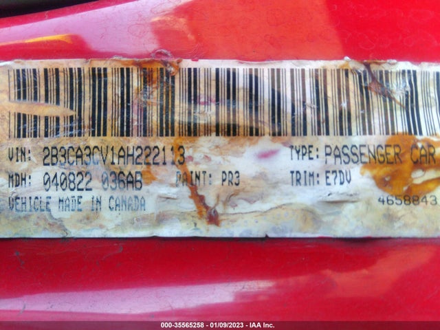 Dodge Charger Sxt 2010 2B3CA3CV1AH222113 Image 10