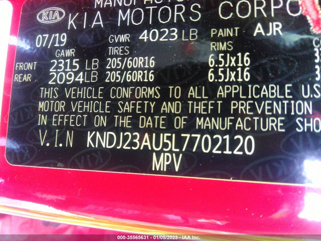 KIA SOUL LX 2020 KNDJ23AU5L7702120 Image 10
