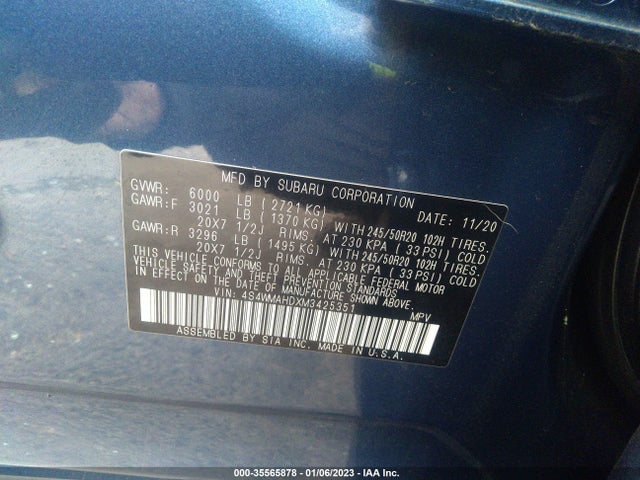 Subaru Ascent Premium 2021 4S4WMAHDXM3425351 Image 11