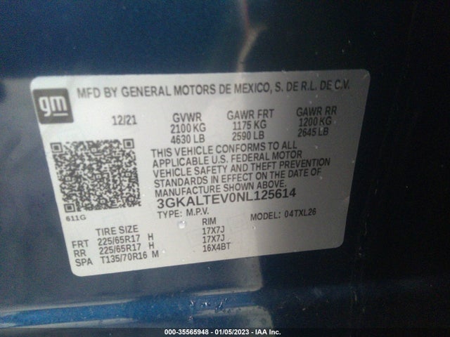 GMC Terrain Sle 2022 3GKALTEV0NL125614 Image 10