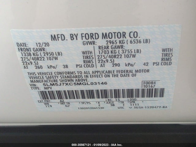 Lincoln Aviator Reserve 2021 5LM5J7XC5MGL03146 Image 10