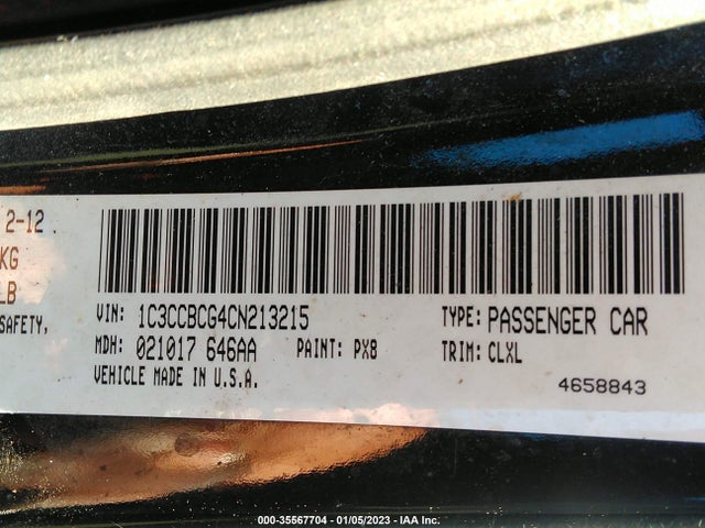 Chrysler 200 Limited 2012 1C3CCBCG4CN213215 Image 10