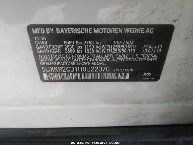 BMW X5 Sdrive35i 2017 5UXKR2C31H0U22370 Image 9