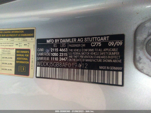 Продажа на аукционе авто 2010 Mercedes-benz E-class E 350, vin: WDDKJ5GB8AF019412, номер лота: 35568360