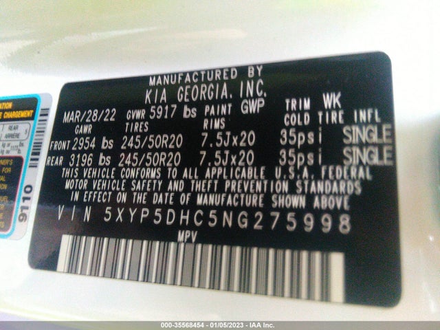 KIA Telluride 2022 5XYP5DHC5NG275998 Image 10
