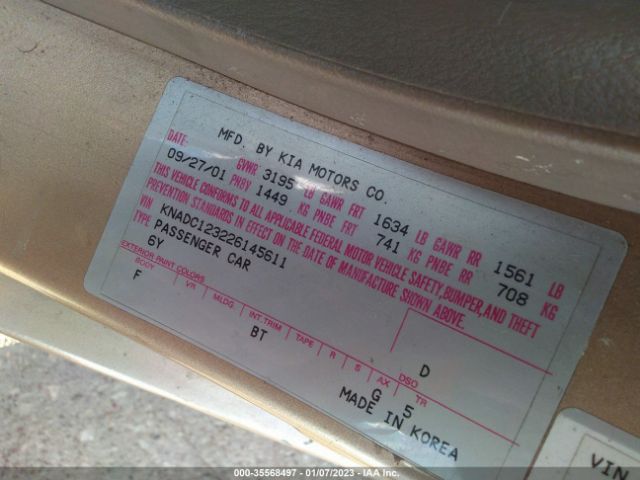 KNADC123226145611 KIA Rio