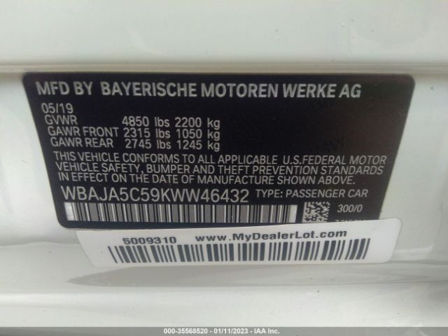 WBAJA5C59KWW46432 BMW 5 Series 530i
