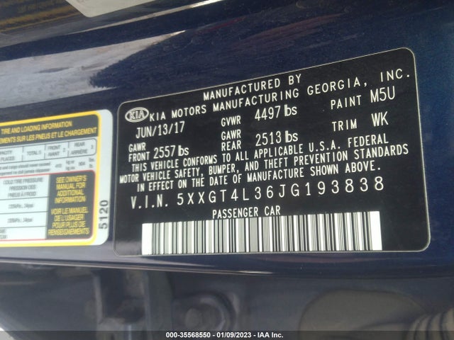 KIA Optima Lx 2018 5XXGT4L36JG193838 Image 9