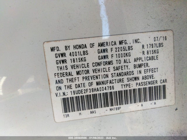 Acura ILX 2017 19UDE2F39HA004796 Image 9