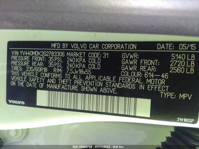 Volvo XC60 2016 YV440MDK2G2783306 Image 10