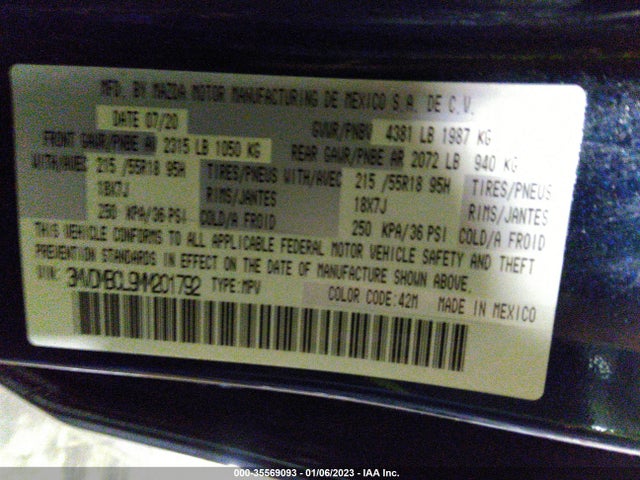 2021 Mazda CX-30, VIN: 3MVDMBCL9MM201792