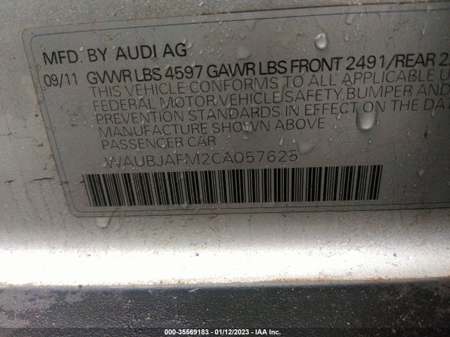 WAUBJAFM2CA057625 Audi A3 2.0 Tdi Premium