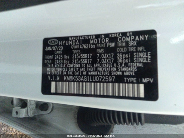 2020 Hyundai Kona, VIN: KM8K53AG1LU072597