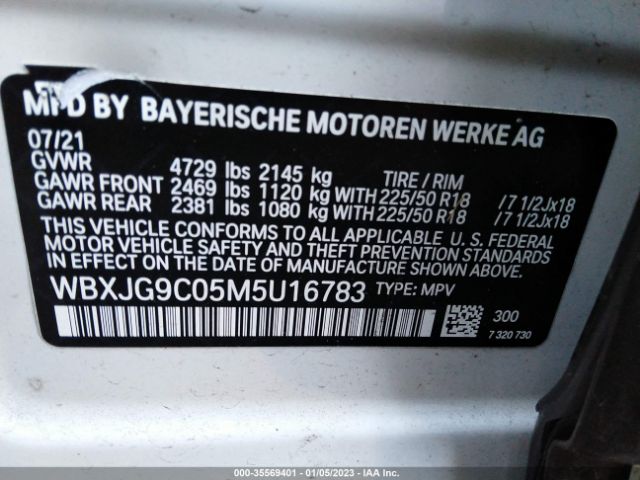 WBXJG9C05M5U16783 BMW X1 Xdrive28i