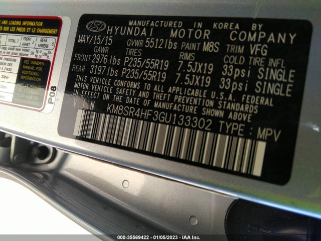 Hyundai Santa Fe Se 2016 KM8SR4HF3GU133302 Image 11