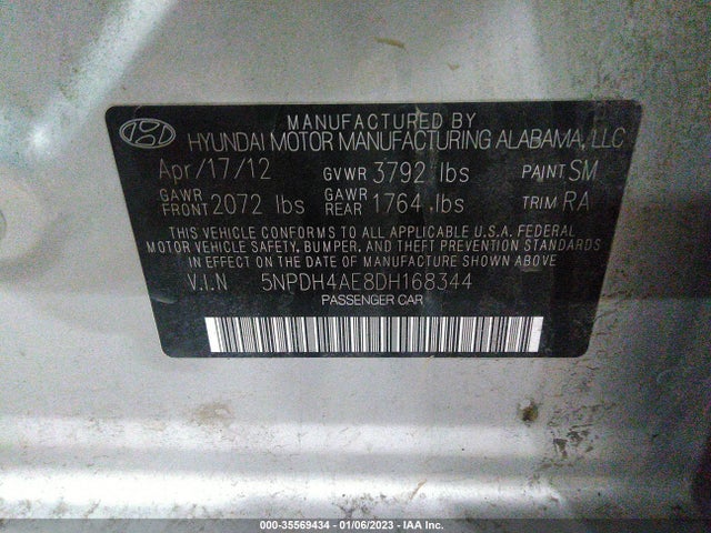 Hyundai Elantra 2013 5NPDH4AE8DH168344 Image 10