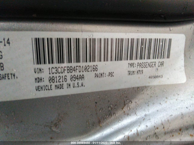 Dodge DART SXT 2015 1C3CDFBB4FD102166 Image 9