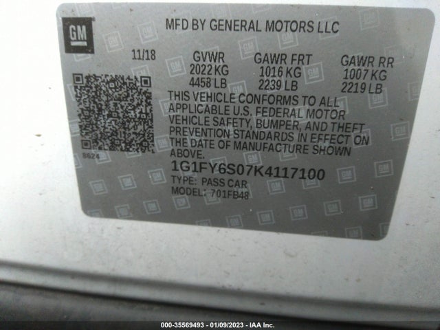 Chevrolet BOLT EV LT 2019 1G1FY6S07K4117100 Image 9