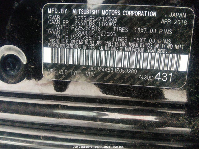 JA4J24A53JZ059289 Mitsubishi Outlander Phev Sel/gt