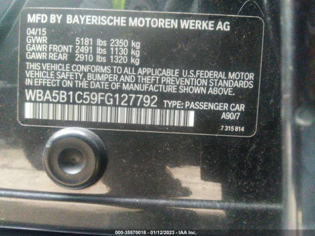 WBA5B1C59FG127792 BMW 5 Series 535i
