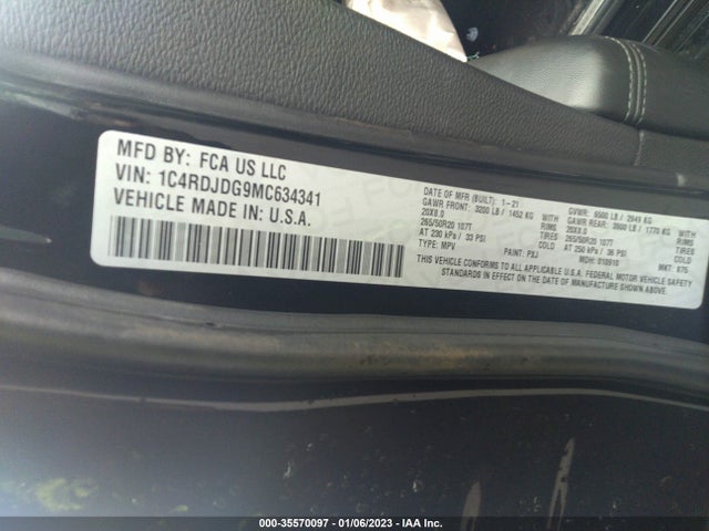 Dodge Durango Gt Plus 2021 1C4RDJDG9MC634341 Image 9