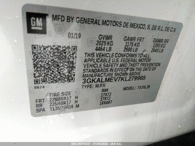 3GKALMEV7KL279965 GMC Terrain Sle