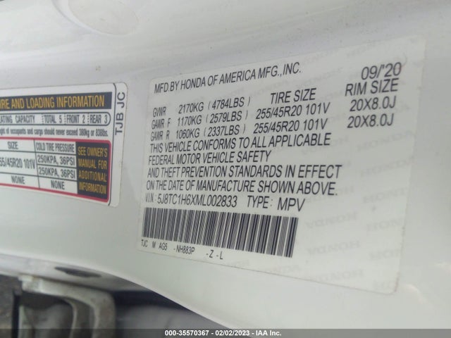 5J8TC1H6XML002833 Acura Rdx W/a-spec Package