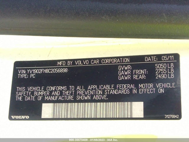 Volvo S60 2012 YV1902FH8C2056898 Image 9