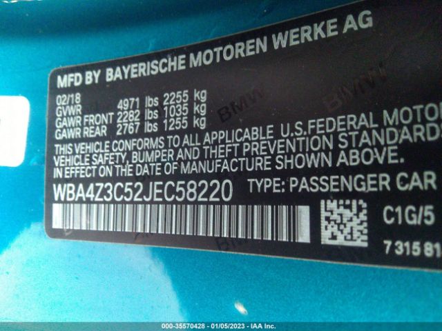WBA4Z3C52JEC58220 BMW 4 Series 430i Xdrive