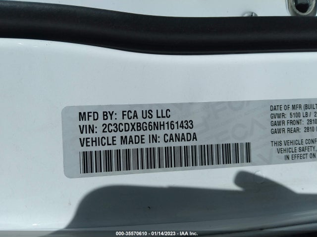 2022 Dodge Charger, VIN: 2C3CDXBG6NH161433