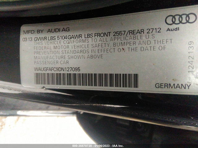 WAUGFAFC9DN127095 Audi A6 2.0t Premium Plus