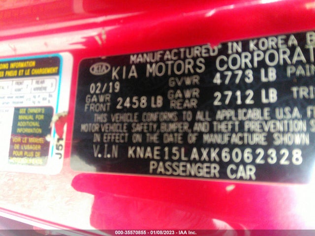 KIA tgdi theta ii 2019 KNAE15LAXK6062328 Image 22