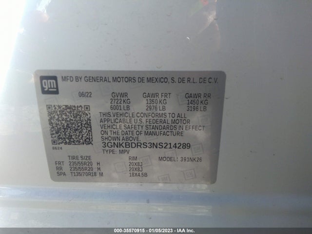 2022 Chevrolet Blazer, VIN: 3GNKBDRS3NS214289