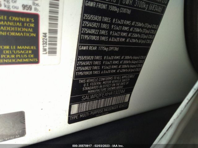 SALWR2FEXHA132244 Land Rover RANGE ROVER SPORT