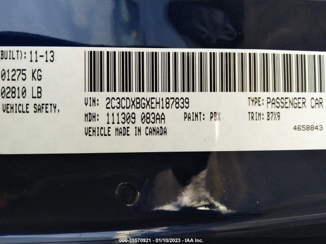 Dodge Charger Se 2014 2C3CDXBGXEH187839 Image 9