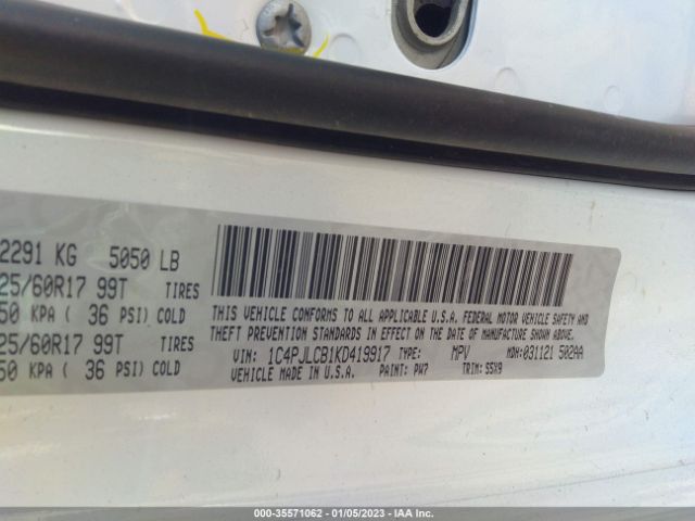 1C4PJLCB1KD419917 Jeep Cherokee Latitude